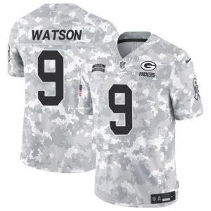 Green Bay Packers #9 Christian Watson Arctic Camo 2024 F.U.S.E. Salute To Service Limited Stitched Jersey