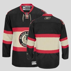 Blackhawks Blank Stitched Black New Third Jersey