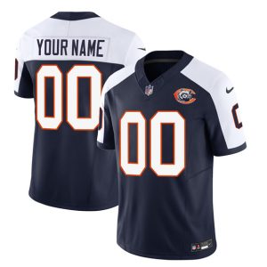 Chicago Bears Custom 2023 F.U.S.E. Navy White Throwback Limited Stitched Jersey