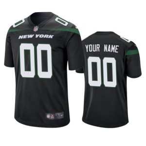 New York Jets Customized Custom Black Vapor Untouchable Limited Stitched Jersey