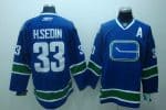 Canucks #33 Henrik Sedin Stitched Blue Third Jersey