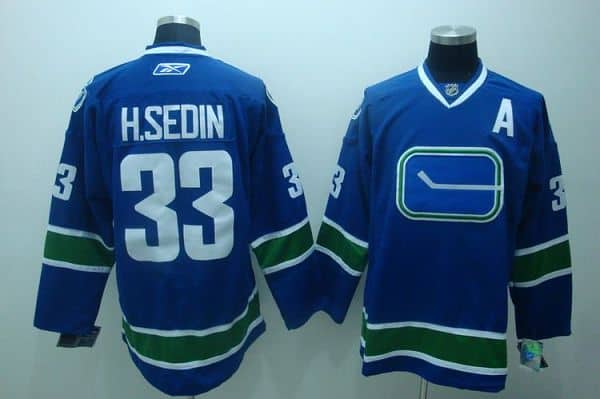 Canucks #33 Henrik Sedin Stitched Blue Third Jersey