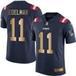 Patriots #11 Julian Edelman Navy Blue Stitched Limited Gold Rush Nike Jersey