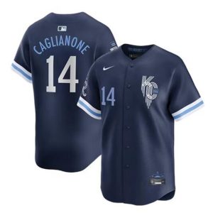 Kansas City Royals #14 Jac Caglianone Navy City Connect Limited Stitched Jersey