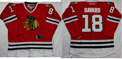 Blackhawks #18 Denis Savard Red Stitched Jersey