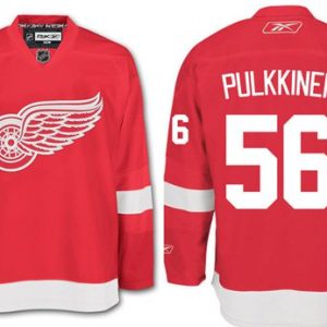 Red Wings #56 Teemu Pulkkinen Red Stitched Jersey