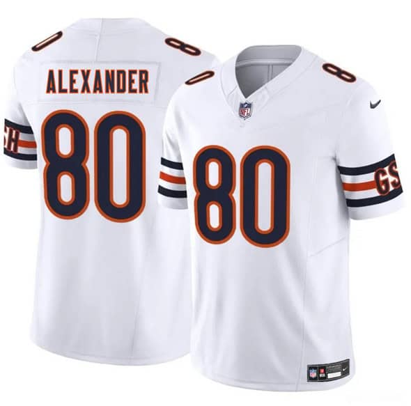 Chicago Bears #80 Maurice Alexander White 2025 F.U.S.E. Vapor Stitched Jersey