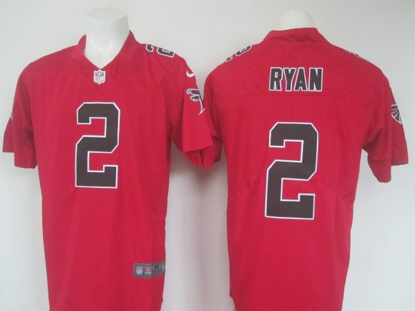 Atlanta Falcons #2 Matt Ryan Red Limited Rush Stitched Nike Jersey