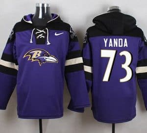 Baltimore Ravens Customized Purple Pullover Hoodie
