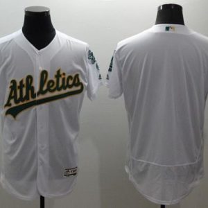 Athletics Blank White Flexbase Authentic Collection Stitched Jersey
