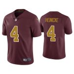 Washington Football Team #4 Taylor Heinicke Red Vapor Untouchable Limited Stitched Jersey