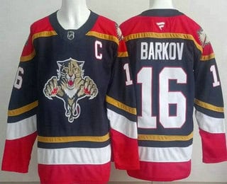 Florida Panthers #16 Aleksander Barkov Navy Authentic Jersey