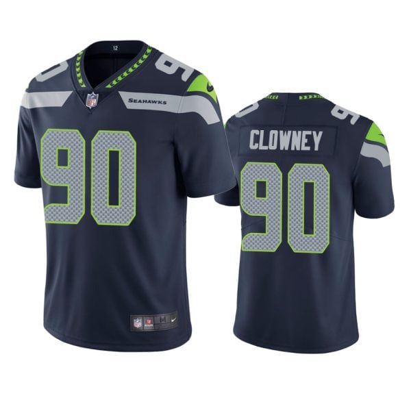 Seattle Seahawks #90 Jadeveon Clowney Navy Vapor Untouchable Limited Stitched Jersey
