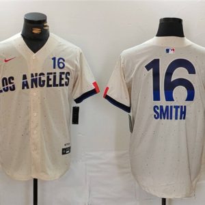 Los Angeles Dodgers #16 Will Smith Cream 2024 City Connect Limited Stitched Jersey