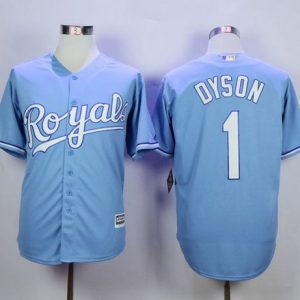 Royals #1 Jarrod Dyson Light Blue Alternate 1 New Cool Base Stitched Jersey