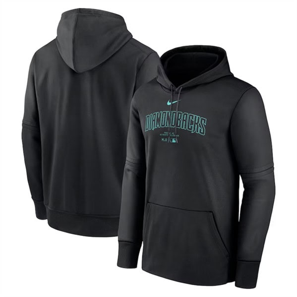 Arizona Diamondbacks Black Collection Practice Performance Pullover Hoodie
