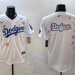Los Angeles Dodgers Team Big Logo White 2025 Tokyo Series Limited Stitched Jersey