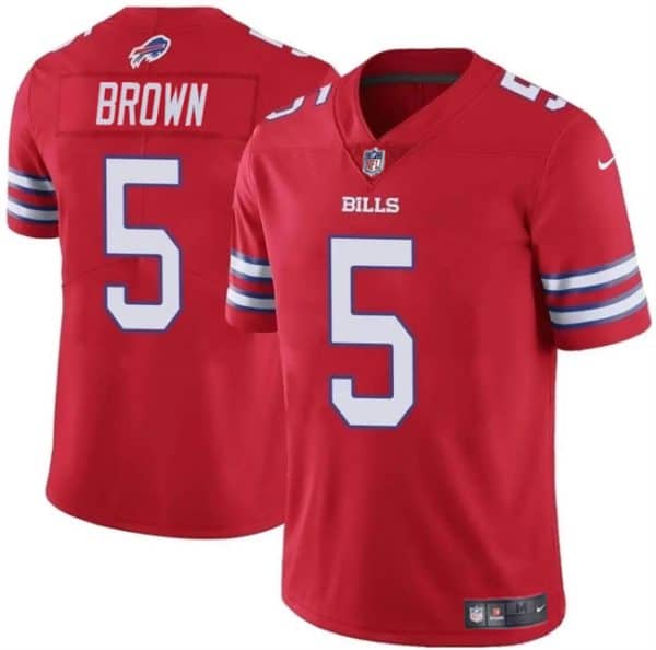 Buffalo Bills #5 Anthony Brown Red 2024 Vapor Untouchable Limited Stitched Jersey