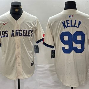 Los Angeles Dodgers #99 Joe Kelly Cream Stitched Jersey