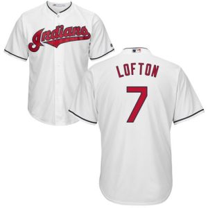 Indians #7 Kenny Lofton White New Cool Base Stitched Jersey