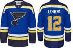Blues #12 Jori Lehtera Light Blue Home Stitched Jersey