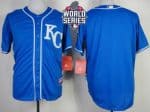 Royals Blank Blue Alternate 2 Cool Base W 2015 World Series Patch Stitched Jersey