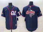 American League Texas Rangers Team Big Logo Navy 2025 All-Star Edition Limited Stitched Jersey