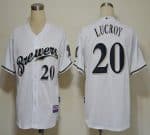 Brewers #20 Jonathan Lucroy White Cool Base Stitched Jersey
