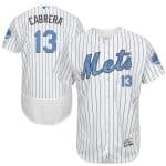 Mets #13 Asdrubal Cabrera White(Blue Strip) Flexbase Authentic Collection 2016 Father's Day Stitched Jersey