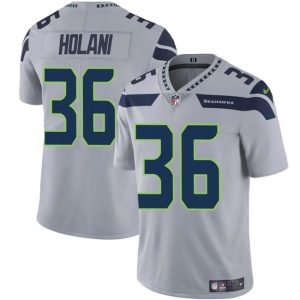 Seattle Seahawks #36 George Holani Gray Vapor Limited Stitched Jersey