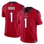 Houston Texans #1 Stefon Diggs Red 2024 F.U.S.E Vapor Untouchable Limited Stitched Jersey