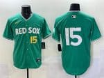 Boston Red Sox #15 Dustin Pedroia Green 2025 City Connect Limited Stitched Jersey