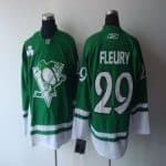Penguins #29 Andre Fleury St. Patty's Day Stitched Jersey