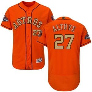 Houston Astros #27 Jose Altuve Orange 2018 Gold Program Flexbase Stitched Jersey