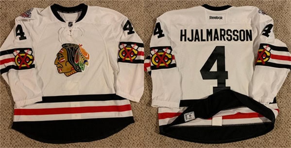 Chicago Blackhawks #4 Niklas Hjalmarsson White Stitched Jersey