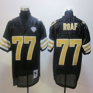 Mitchell And Ness Saints #77 Willie Roaf Black Stitched Jersey