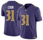 Baltimore Ravens #31 Dalvin Cook Purple 2024 F.U.S.E. Color Rush Vapor Limited Jersey
