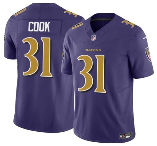 Baltimore Ravens #31 Dalvin Cook Purple 2024 F.U.S.E. Color Rush Vapor Limited Jersey