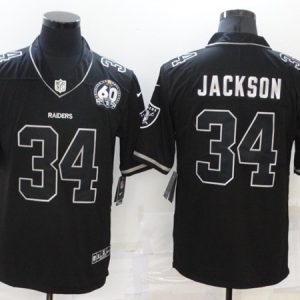Las Vegas Raiders #34 Bo Jackson Black Shadow Vapor Limited Stitched Jersey