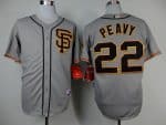 Giants #22 Jake Peavy Grey Cool Base Road 2 Stitched Jersey