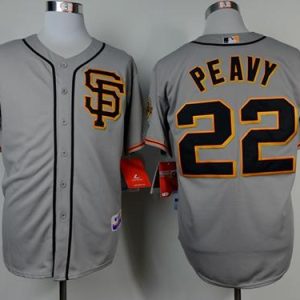 Giants #22 Jake Peavy Grey Cool Base Road 2 Stitched Jersey