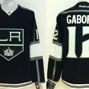 Kings #12 Marian Gaborik Black Home Stitched Jersey