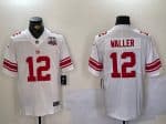 New York Giants #12 Darren Waller White With 100TH Season Patch Vapor Untouchable Limited Stitched Jersey