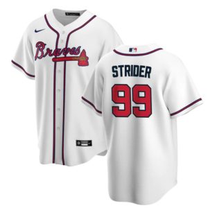 Atlanta Braves #99 Spencer Strider White Cool Base Stitched Jersey