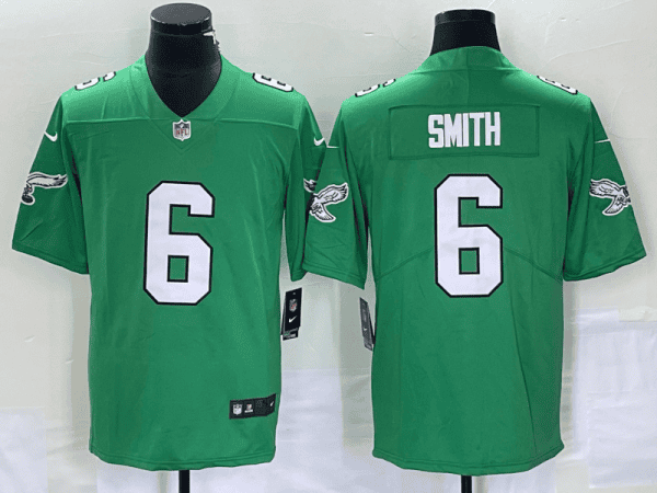 Philadelphia Eagles #6 DeVonta Smith Green Stitched Jersey