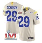 Los Angeles Rams #29 Eric Dickerson Bone 2022 Super Bowl LVI Vapor Limited Stitched Jersey