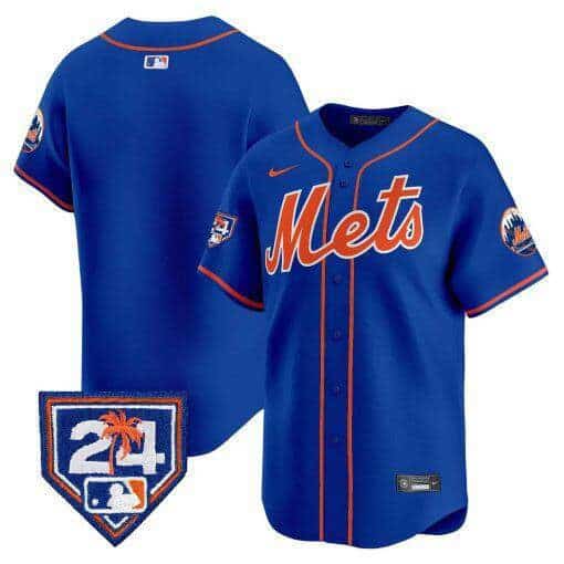 New York Mets Blank Royal 2024 Spring Training V2 Limited Stitched Jersey