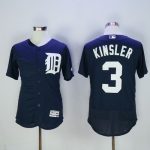 Tigers #3 Ian Kinsler Navy Blue Flexbase Authentic Collection Stitched Jersey