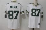 Green Bay Packers #87 Jordy Nelson White Stitched Vapor Untouchable Limited Nike Jersey