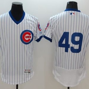 Cubs #49 Jake Arrieta White Flexbase Authentic Collection Cooperstown Stitched Jersey